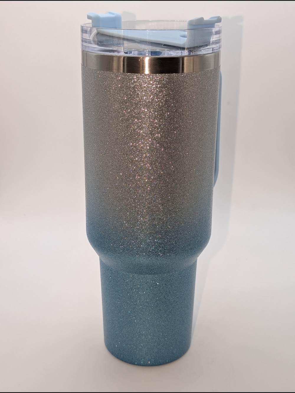 Glitter Ombre Stainless Steel Travel Tumbler - Blue (Brandnew)